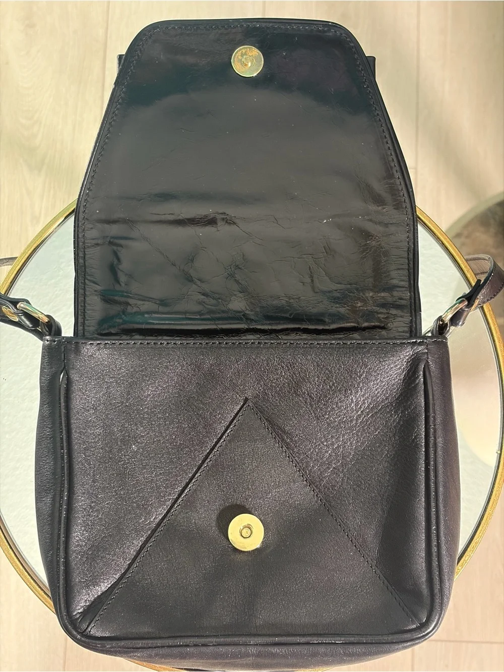 John Galliano Black Leather Bow Shoulder Bag One Size